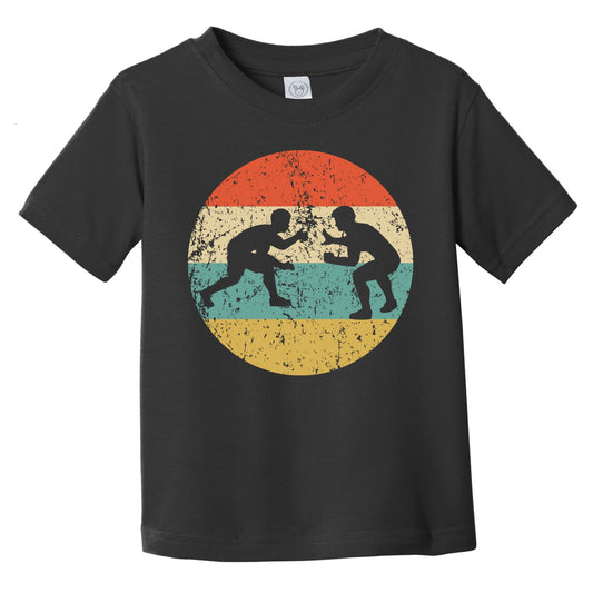Wrestling Wrestlers Silhouette Retro Sports Infant Toddler T-Shirt