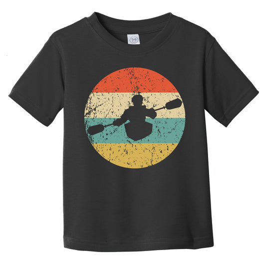 Kayaker Kayaking Silhouette Retro Kayak Infant Toddler T-Shirt