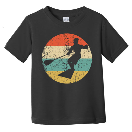 Paddleboarding Paddleboarder Silhouette Retro Water Sports Infant Toddler T-Shirt