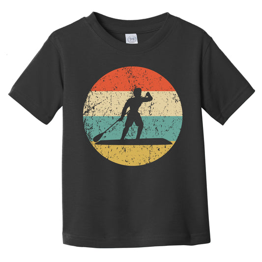 Paddleboarder Paddleboarding Silhouette Retro Paddleboard Infant Toddler T-Shirt