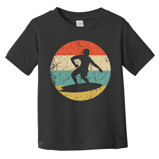 Surfing Silhouette Retro Surfer Infant Toddler T-Shirt