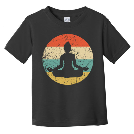 Yoga Pose Silhouette Retro Yoga Infant Toddler T-Shirt