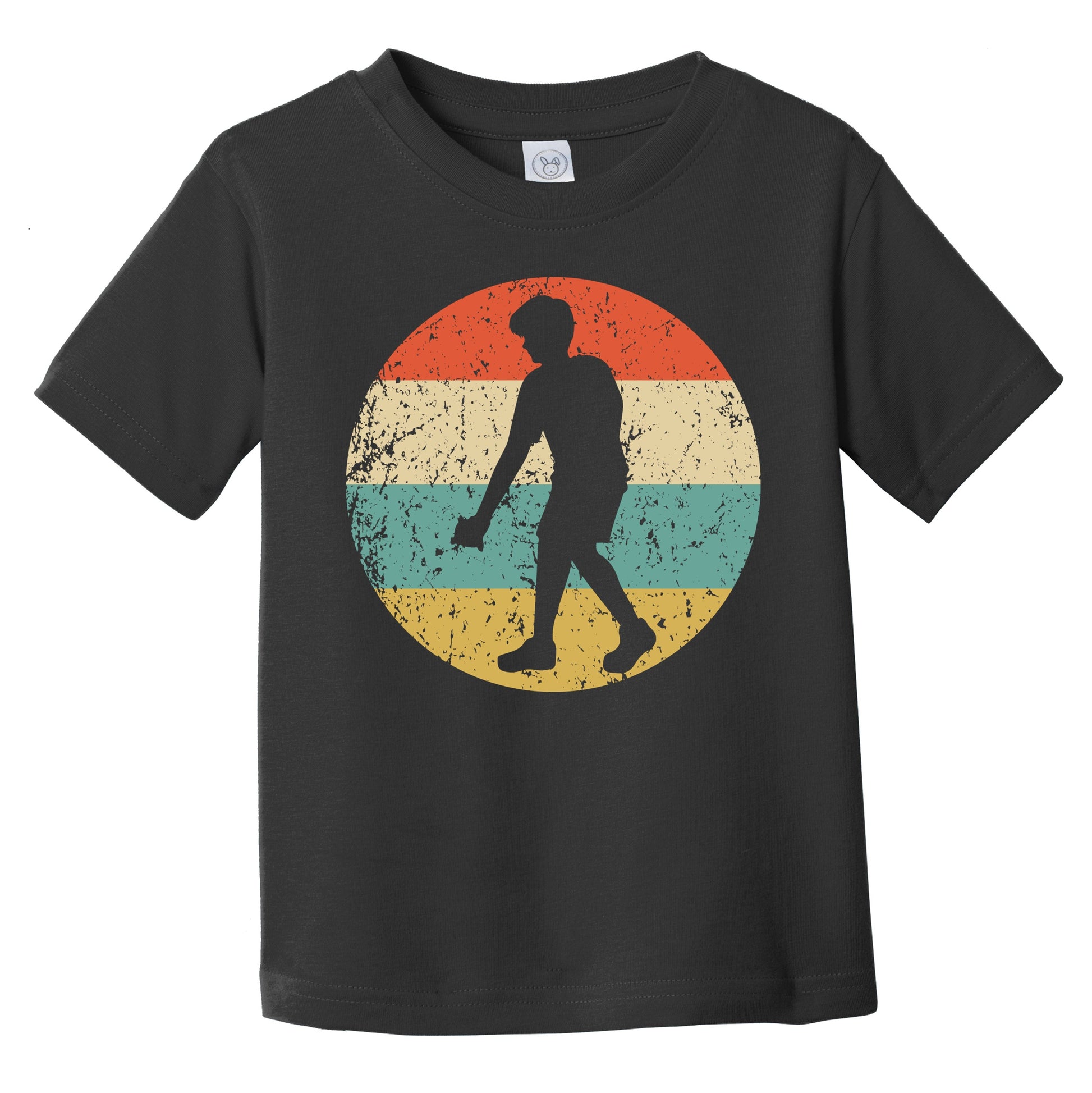 Cornhole Player Silhouette Retro Cornhole Tournament Infant Toddler T-Shirt