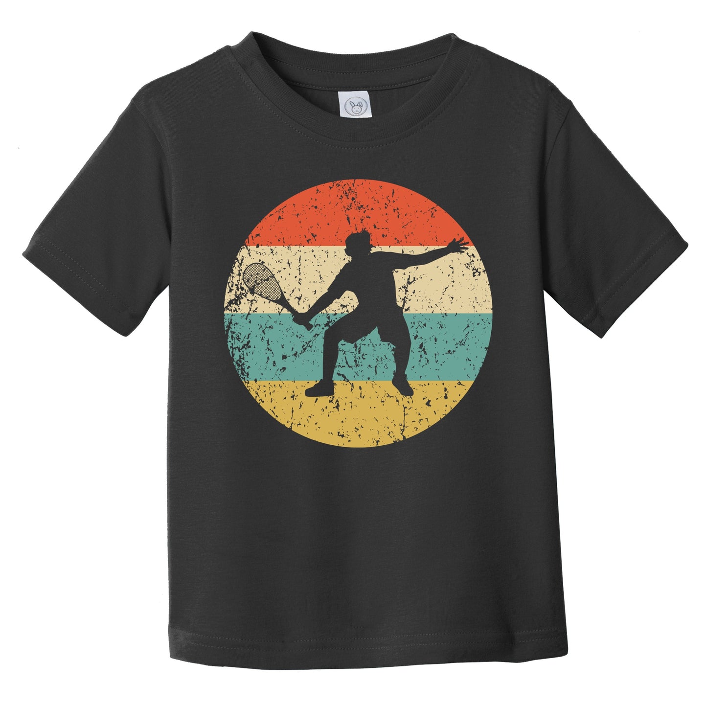Racquetball Player Silhouette Retro Sports Infant Toddler T-Shirt