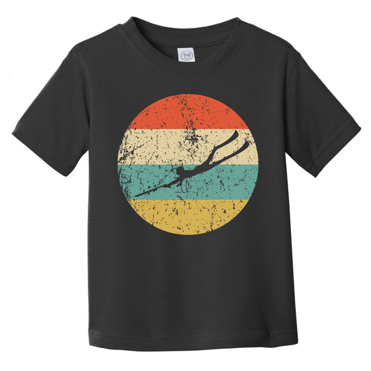 Spearfishing Silhouette Retro Spear Fisherman Infant Toddler T-Shirt