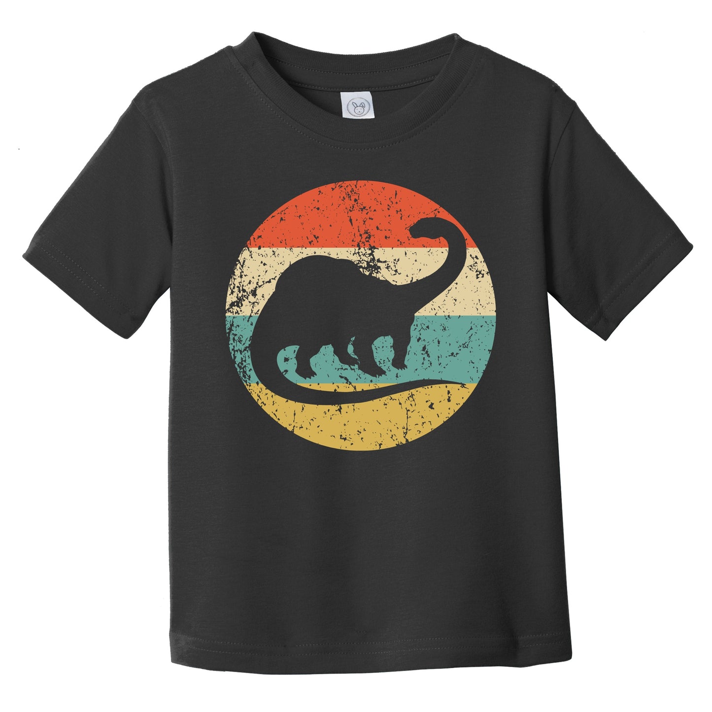 Brontosaurus Apatosaurus Silhouette Retro Dinosaur Infant Toddler T-Shirt