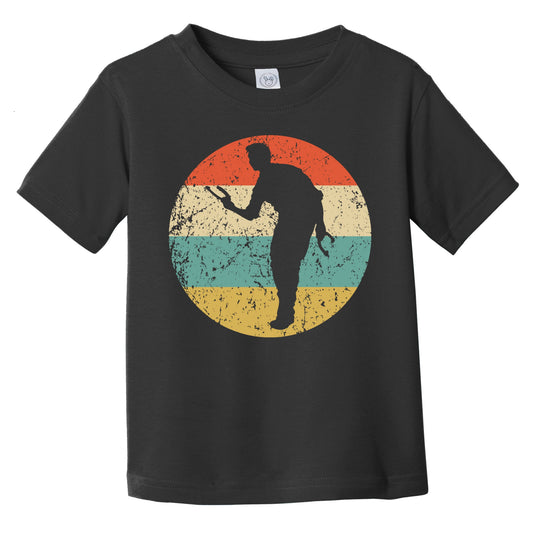 Horseshoes Player Silhouette Retro Horseshoes Infant Toddler T-Shirt
