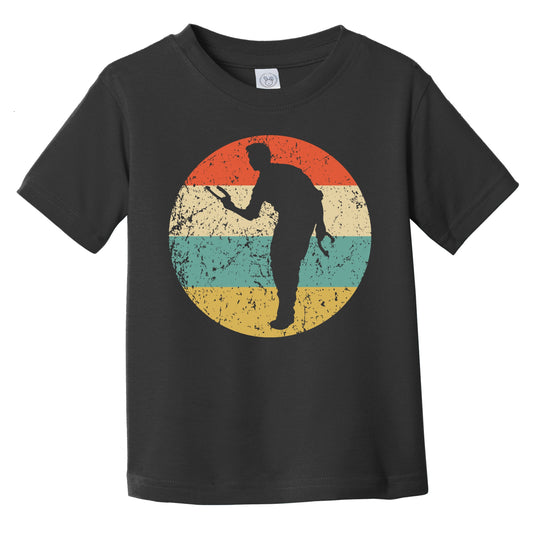 Horseshoes Player Silhouette Retro Horseshoes Infant Toddler T-Shirt
