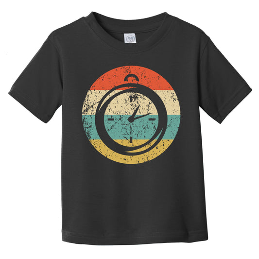 Stopwatch Icon Retro Track and Field Coach Infant Toddler T-Shirt