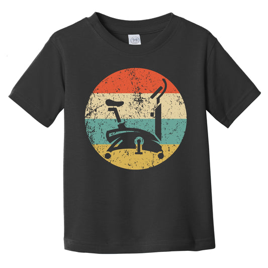 Stationary Bike Gym Equipment Icon Retro Fitness Infant Toddler T-Shirt
