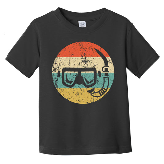 Snorkel Mask Icon Retro Snorkeling Infant Toddler T-Shirt