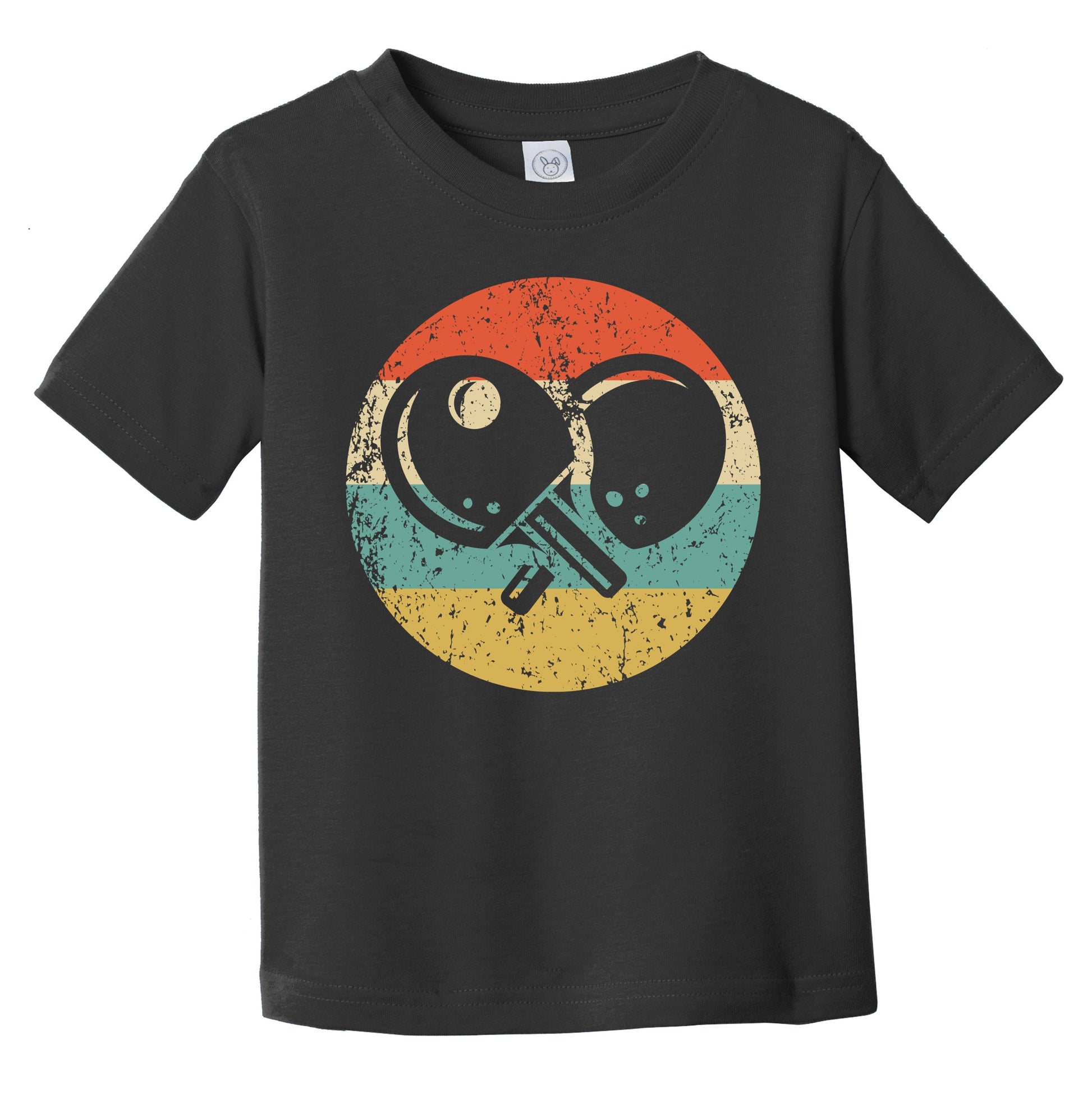 Table Tennis Paddles Icon Retro Table Tennis Infant Toddler T-Shirt
