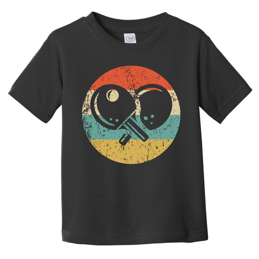 Table Tennis Paddles Icon Retro Table Tennis Infant Toddler T-Shirt