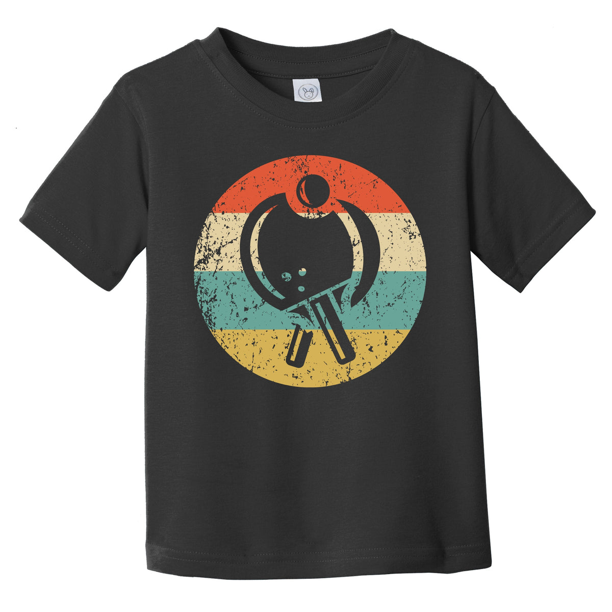Table Tennis Paddles Icon Retro Table Tennis Infant Toddler T-Shirt