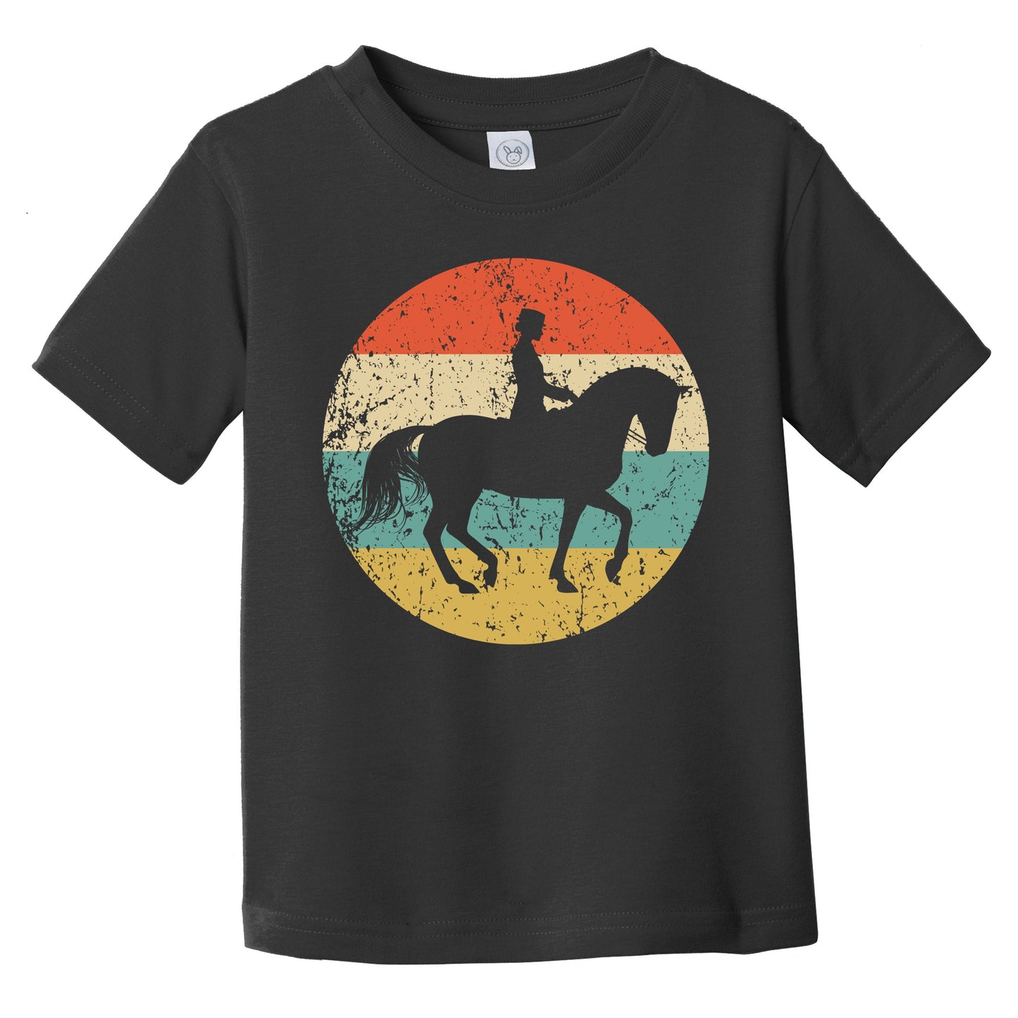 Equestrian Horse Icon Retro Dressage Infant Toddler T-Shirt