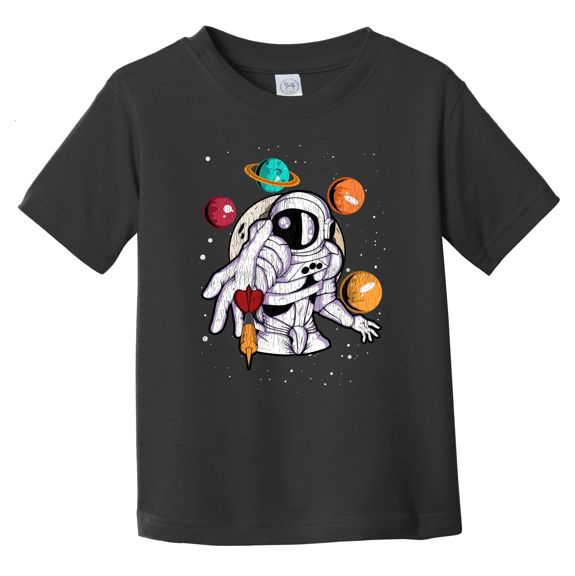 Darts Astronaut Outer Space Spaceman Distressed Infant Toddler T-Shirt