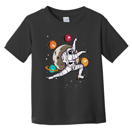 Figure Skating Astronaut Outer Space Spaceman Distressed Infant Toddler T-Shirt