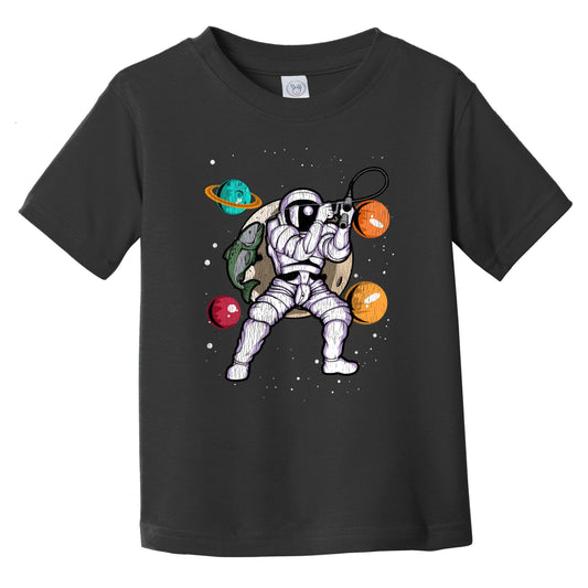 Fishing Astronaut Outer Space Spaceman Distressed Infant Toddler T-Shirt