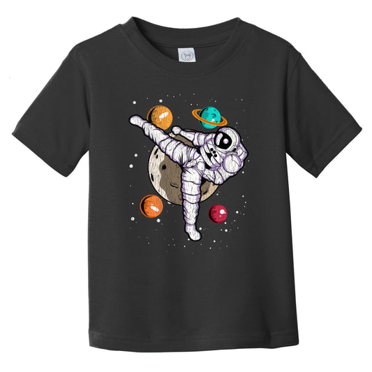 Karate Astronaut Outer Space Spaceman Martial Arts Distressed Infant Toddler T-Shirt