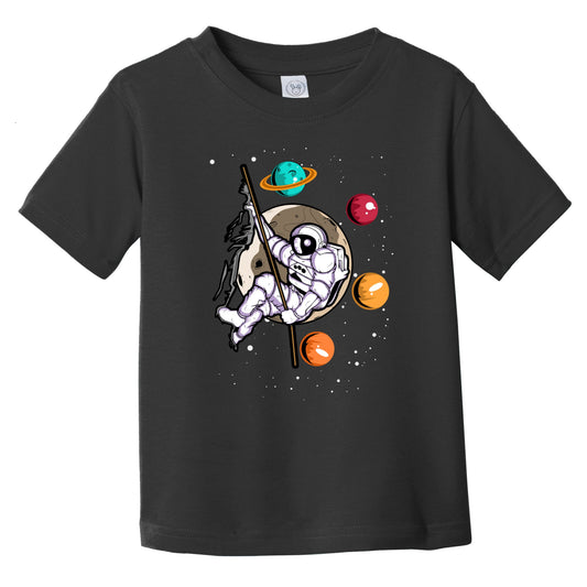 Rock Climbing Astronaut Outer Space Spaceman Distressed Infant Toddler T-Shirt