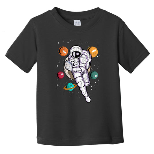 Rugby Astronaut Outer Space Spaceman Distressed Infant Toddler T-Shirt