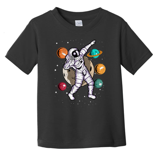 Shot Put Astronaut Outer Space Spaceman Track and Field Distressed Infant Toddler T-Shirt