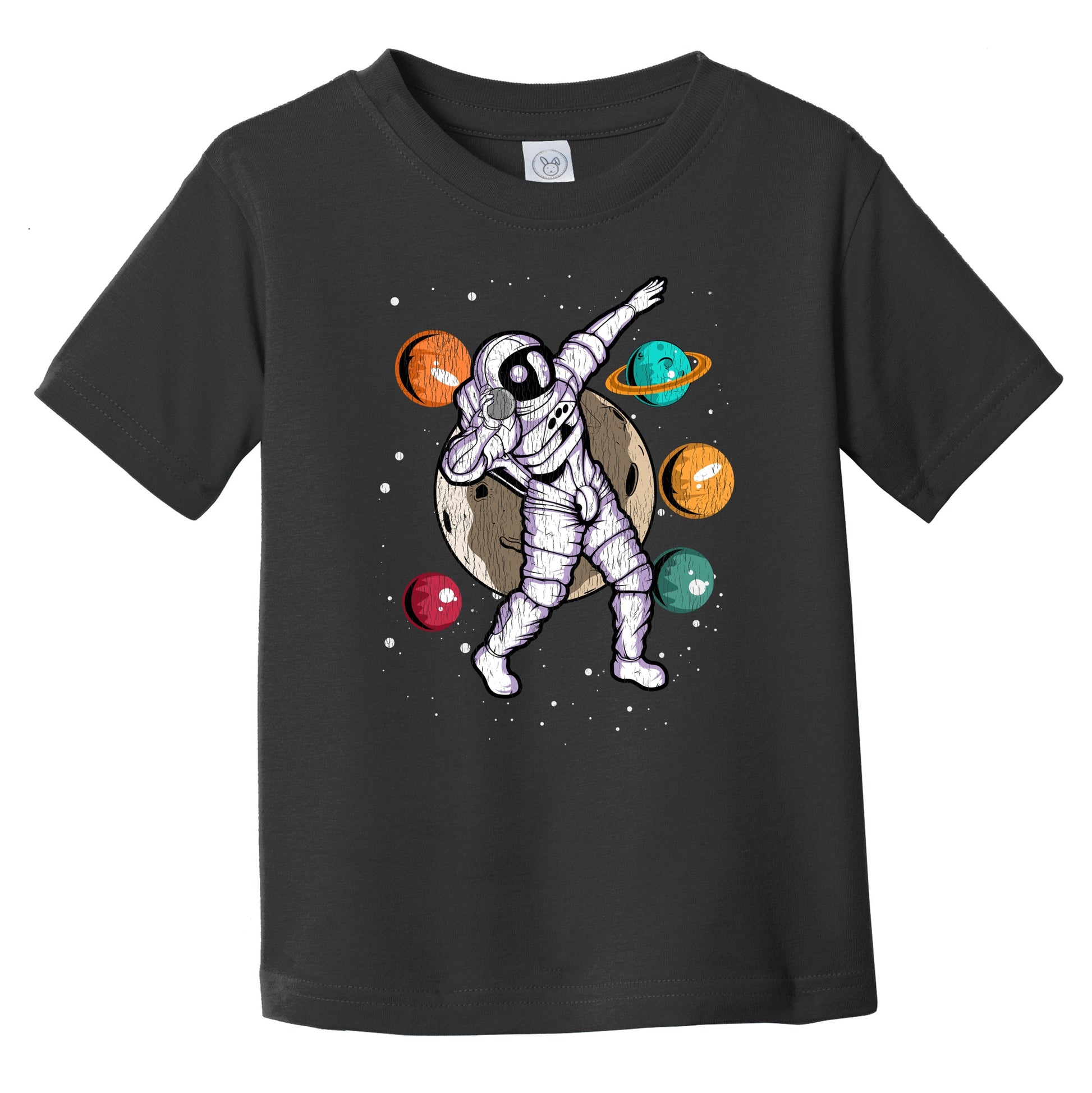 Shot Put Astronaut Outer Space Spaceman Track and Field Distressed Infant Toddler T-Shirt