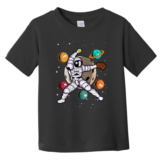 Softball Pitcher Astronaut Outer Space Spaceman Distressed Infant Toddler T-Shirt