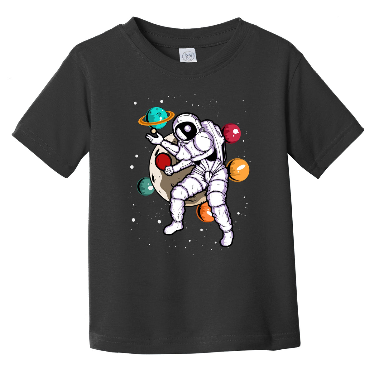 Table Tennis Astronaut Outer Space Spaceman Distressed Infant Toddler T-Shirt