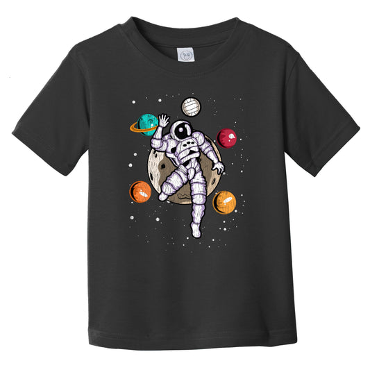 Volleyball Astronaut Outer Space Spaceman Distressed Infant Toddler T-Shirt