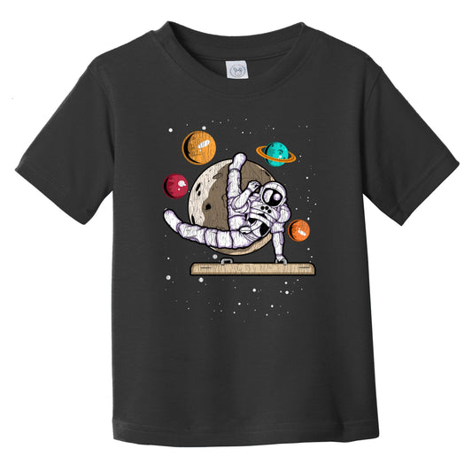 Male Gymnast Astronaut Outer Space Spaceman Gymnastics Distressed Infant Toddler T-Shirt