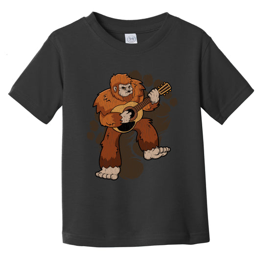 Toddler Bigfoot Guitar Shirt - Sasquatch Playing Guitar Infant Toddler T-Shirt