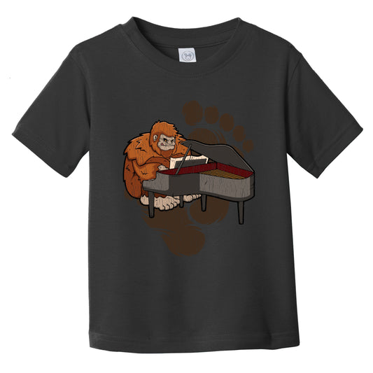Toddler Bigfoot Piano Shirt - Sasquatch Playing Piano Infant Toddler T-Shirt