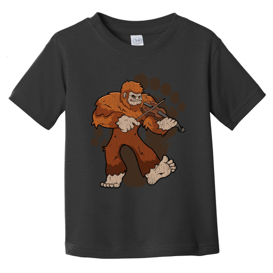 Toddler Bigfoot Violin Shirt - Sasquatch Playing Violin Infant Toddler T-Shirt