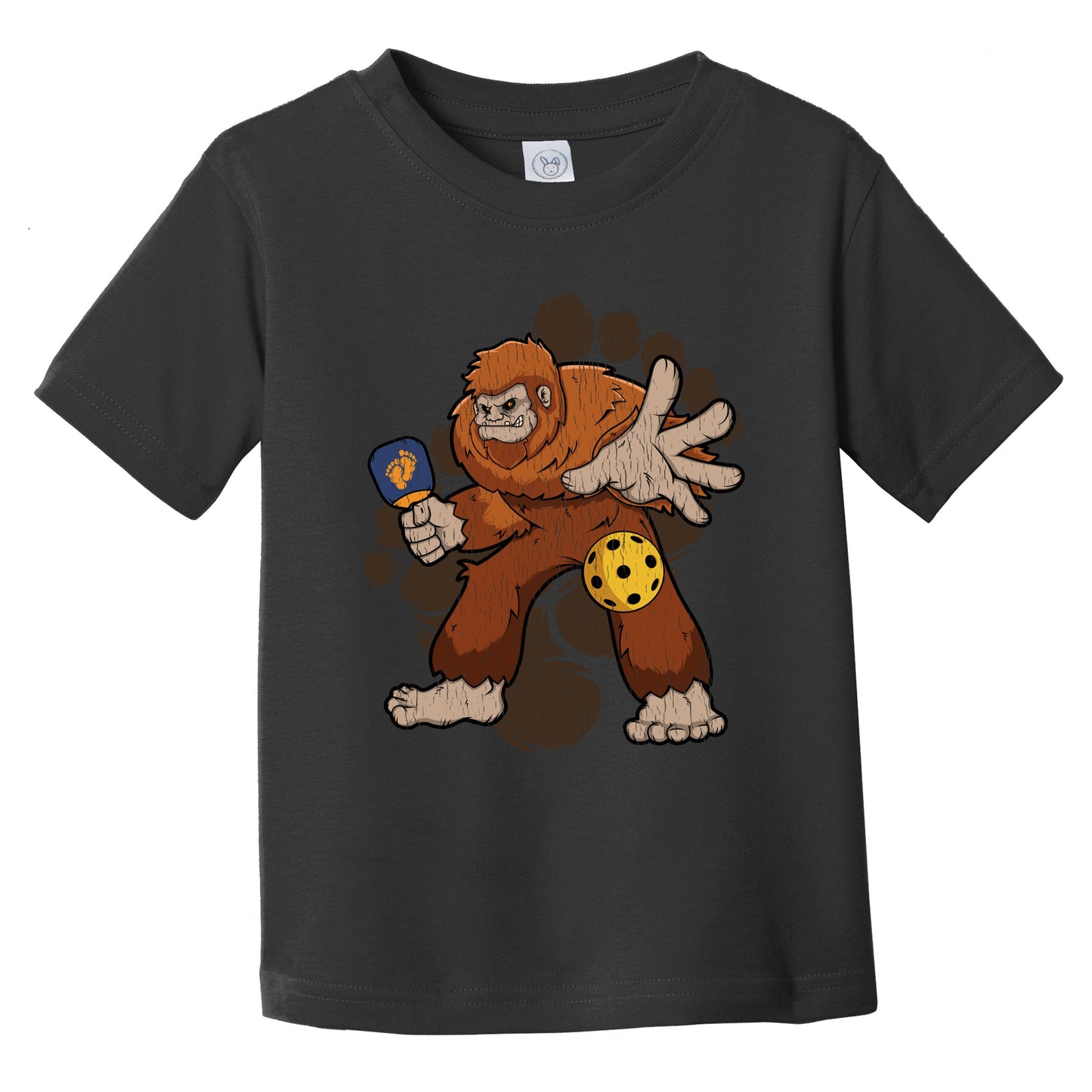 Toddler Bigfoot Pickleball Shirt - Sasquatch Playing Pickleball Infant Toddler T-Shirt