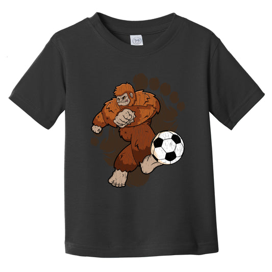 Toddler Bigfoot Soccer Shirt - Sasquatch Kicking Soccer Ball Infant Toddler T-Shirt