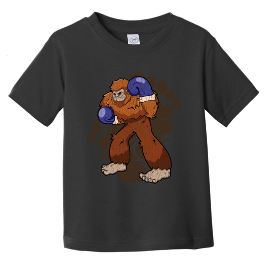 Toddler Bigfoot Boxing Shirt - Sasquatch Boxing Infant Toddler T-Shirt