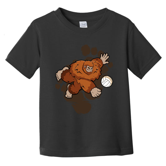 Toddler Bigfoot Volleyball Shirt - Sasquatch Volleyball Dig Infant Toddler T-Shirt