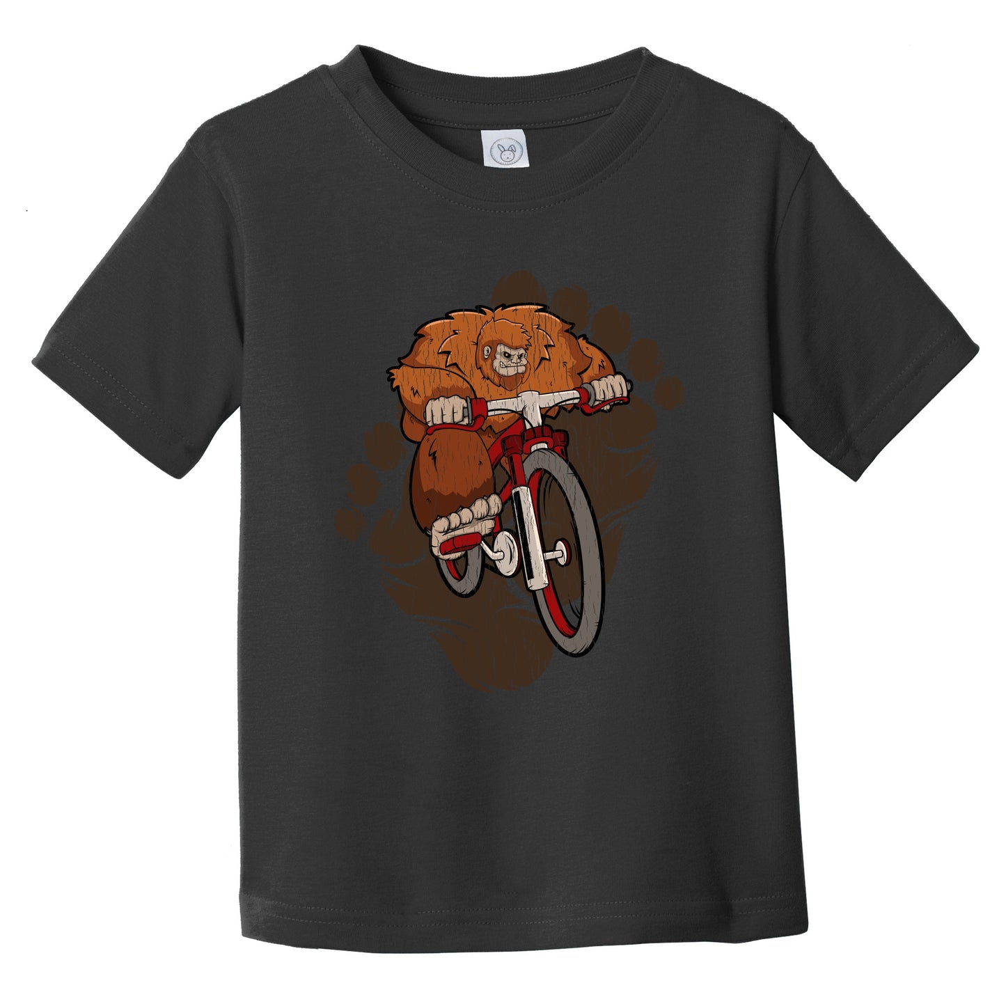 Toddler Bigfoot Cycling Shirt - Sasquatch Riding Bike Infant Toddler T-Shirt