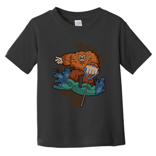 Toddler Bigfoot Waterskiing Shirt - Sasquatch on Waterkis Infant Toddler T-Shirt