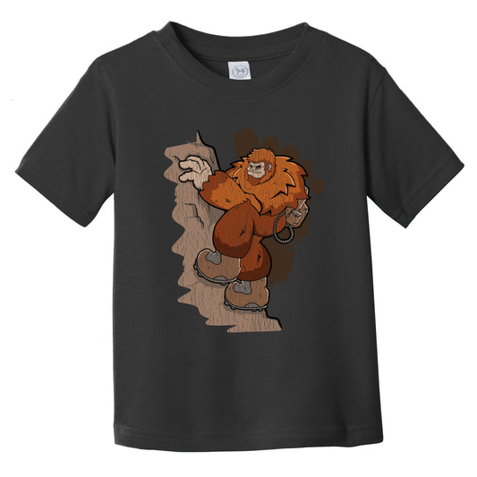 Toddler Bigfoot Mountaineering Shirt - Sasquatch Rock Climbing Infant Toddler T-Shirt