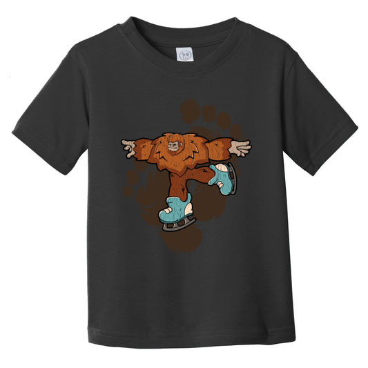 Toddler Bigfoot Figure Skating Shirt - Sasquatch on Figure Skates Infant Toddler T-Shirt