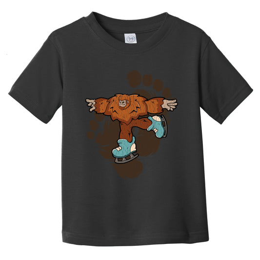 Toddler Bigfoot Figure Skating Shirt - Sasquatch on Figure Skates Infant Toddler T-Shirt