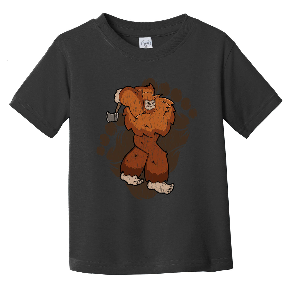 Toddler Bigfoot Axe Throwing Shirt - Sasquatch Throwing Axe Infant Toddler T-Shirt