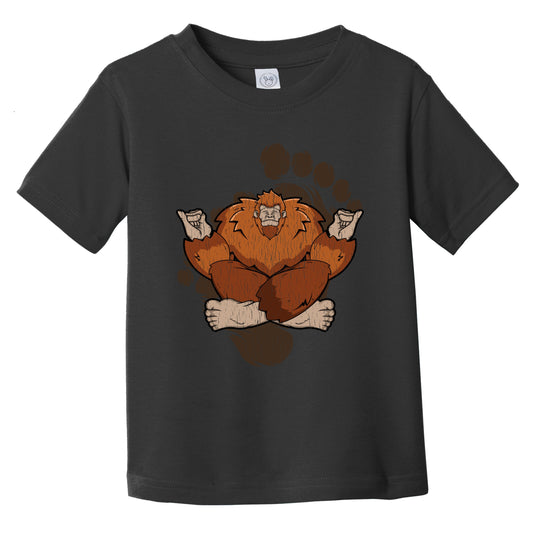 Toddler Bigfoot Yoga Shirt - Sasquatch Meditating Infant Toddler T-Shirt
