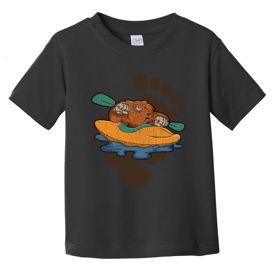 Toddler Bigfoot Kayaking Shirt - Sasquatch Paddling Kayak Infant Toddler T-Shirt
