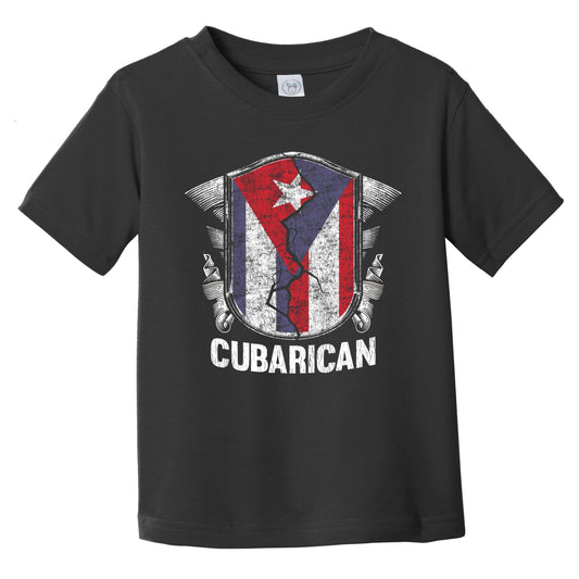 Cubarican Cuba Puerto Rico Flag Half Cuban Half Puerto Rican Infant Toddler T-Shirt