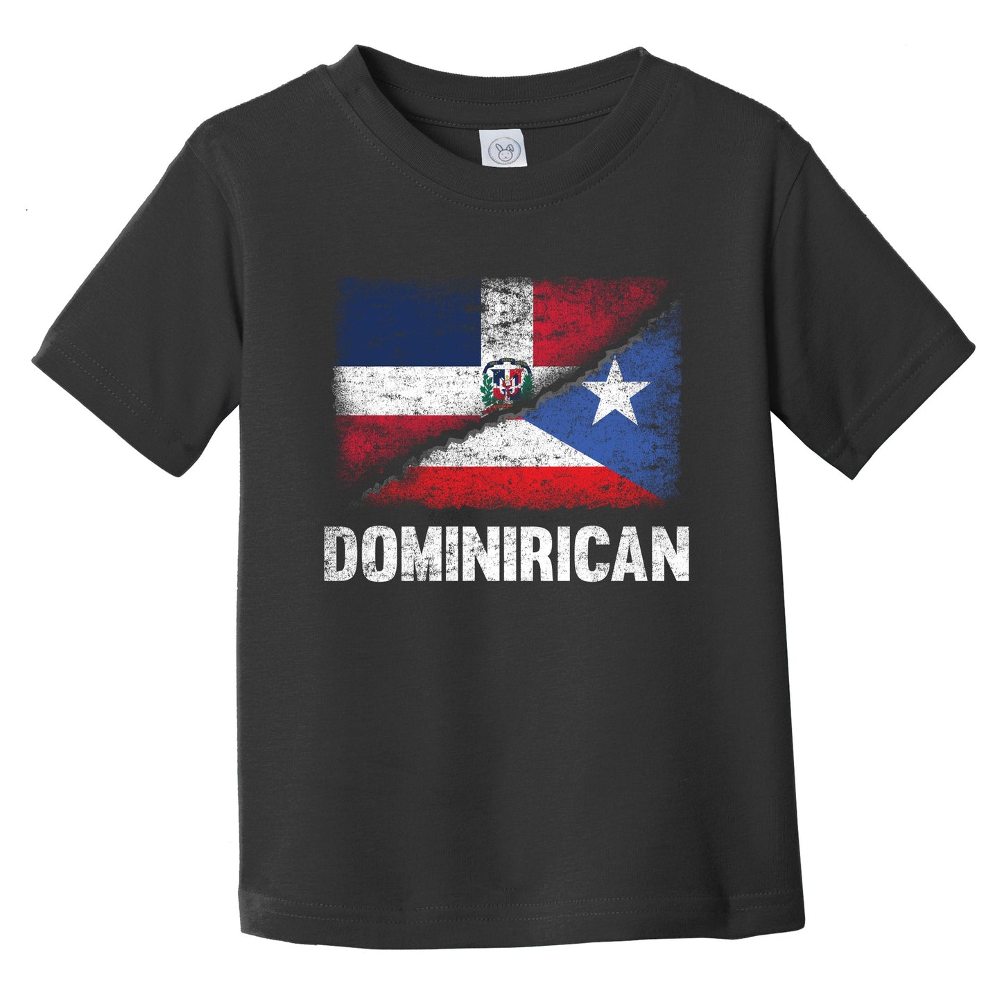 Half Dominican Half Puerto Rican Flag Dominirican Infant Toddler T-Shirt