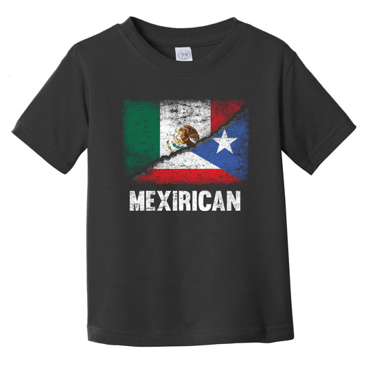 Half Mexican Puerto Rican Flag Mexico Puerto Rico Mexirican Infant Toddler T-Shirt