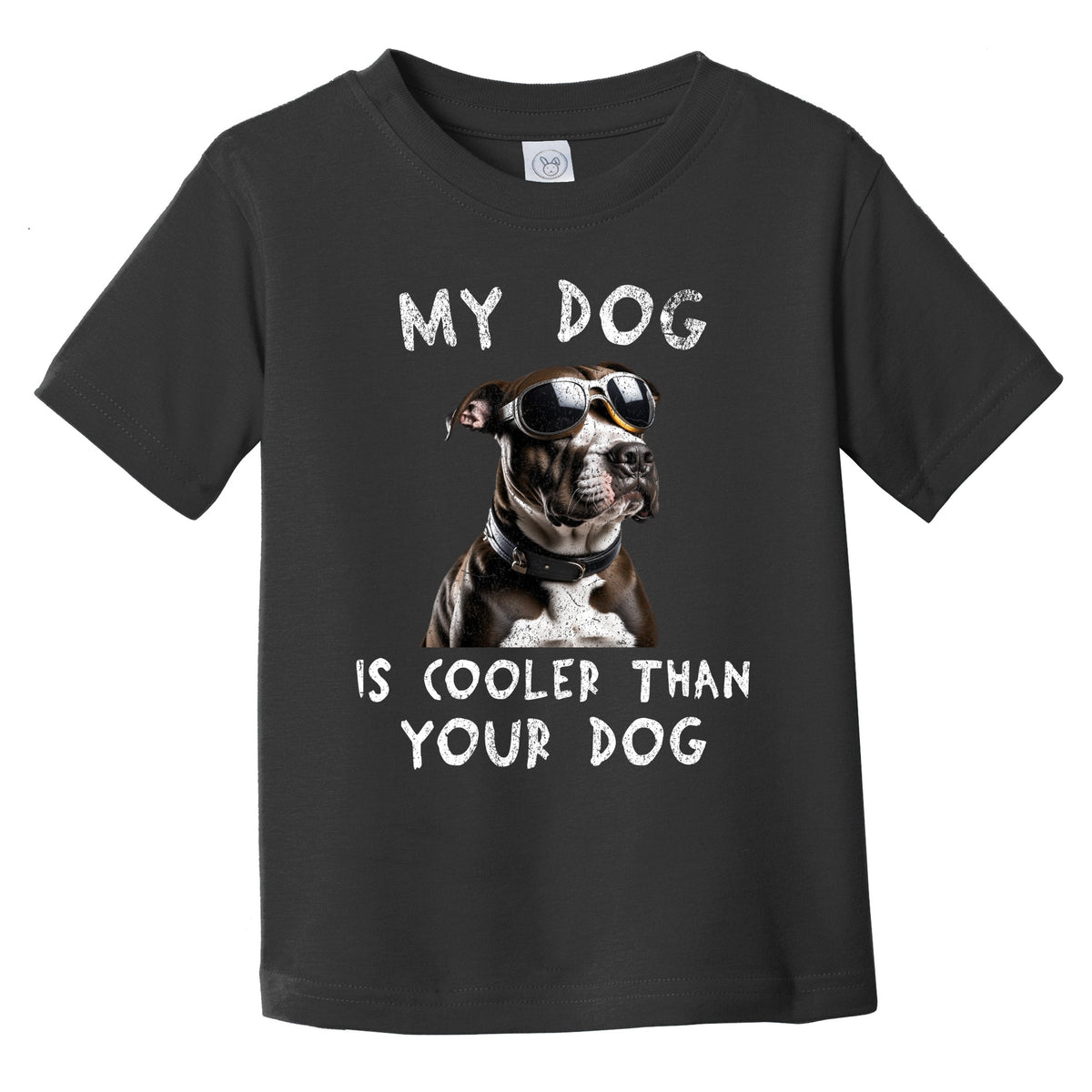 Pit Bull My Dog Is Cooler Than Your Dog Funny Dog Owner Infant Toddler T-Shirt